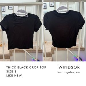 Thick black crop top